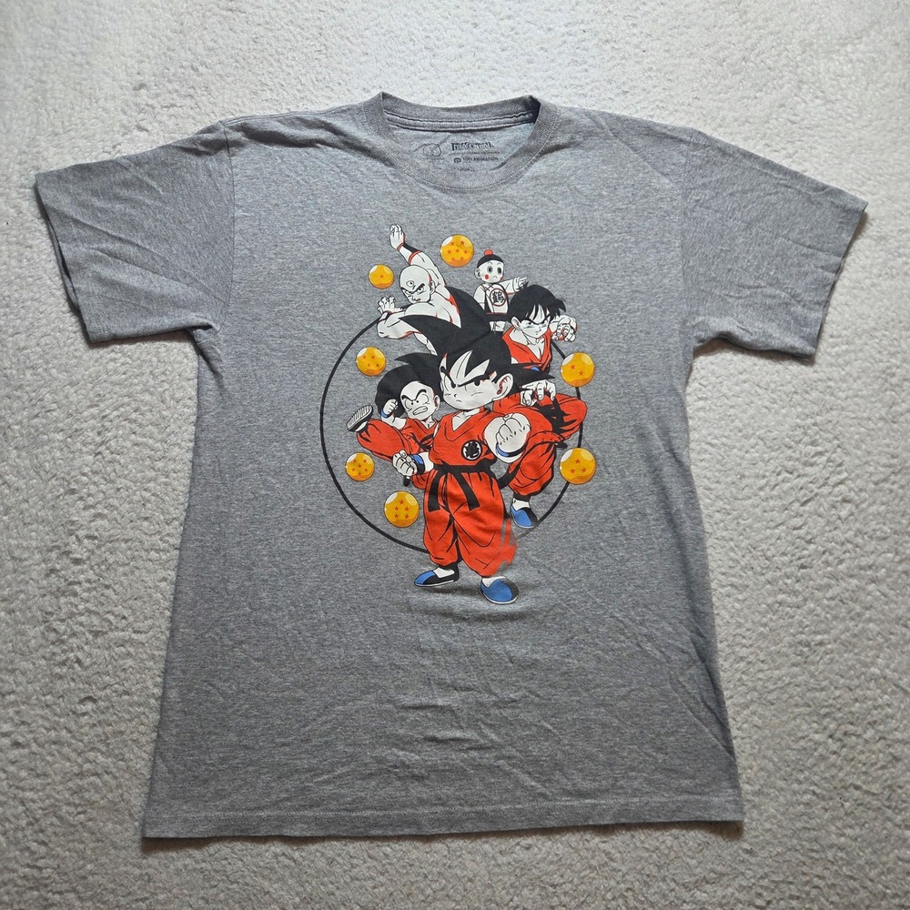 Dragon Ball T Shirt Mens Medium Gray Graphic Goku Anime Manga Toei Animation Tee